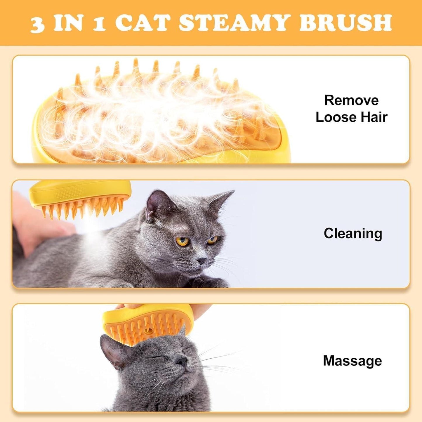 Steamy Pet Brush